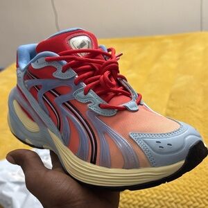 Puma Multicolor Sneakers - Red, Blue, Cream